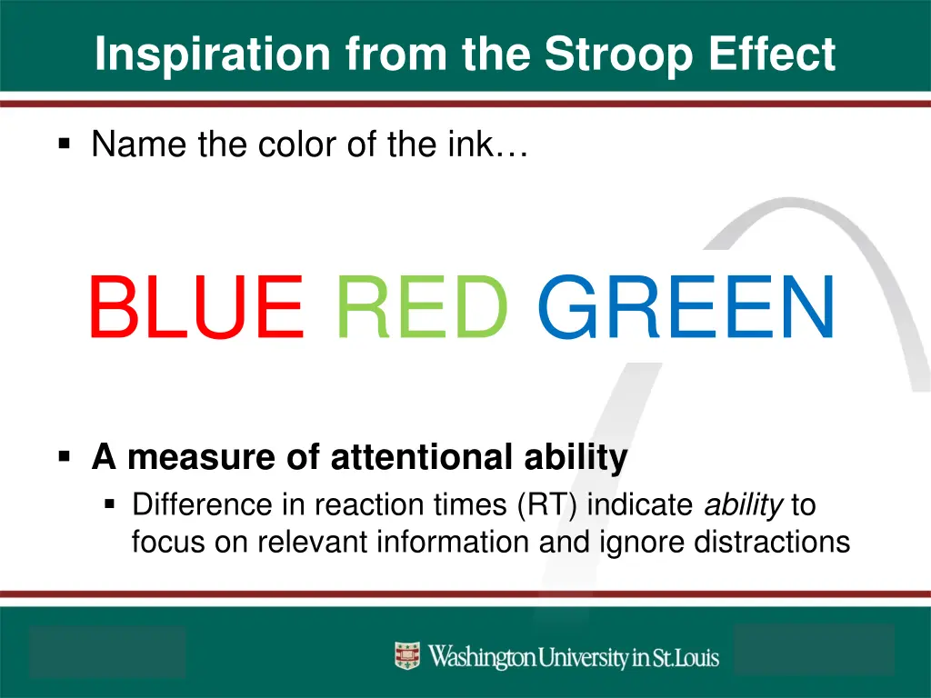 inspiration from the stroop effect