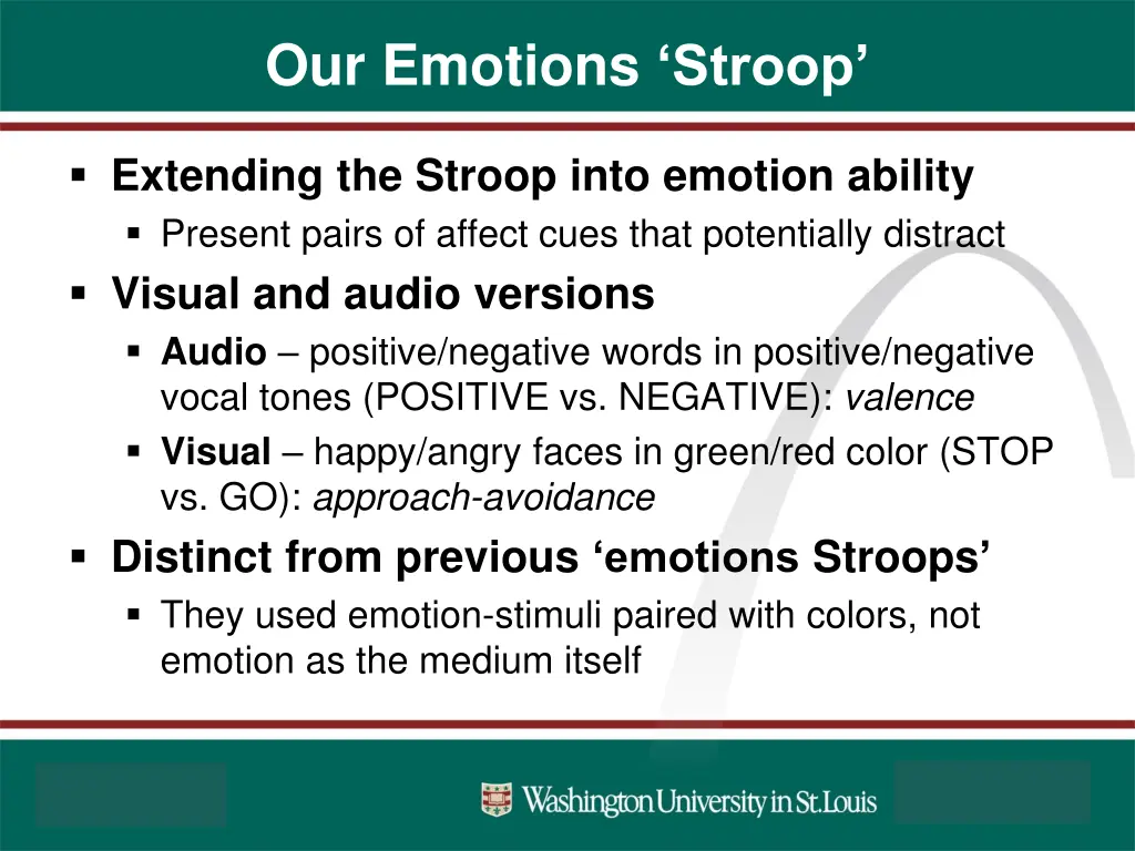 our emotions stroop