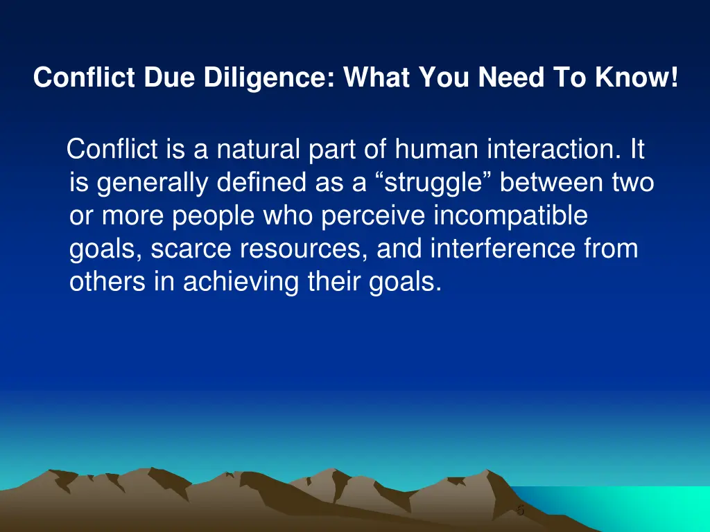 conflict due diligence what you need to know