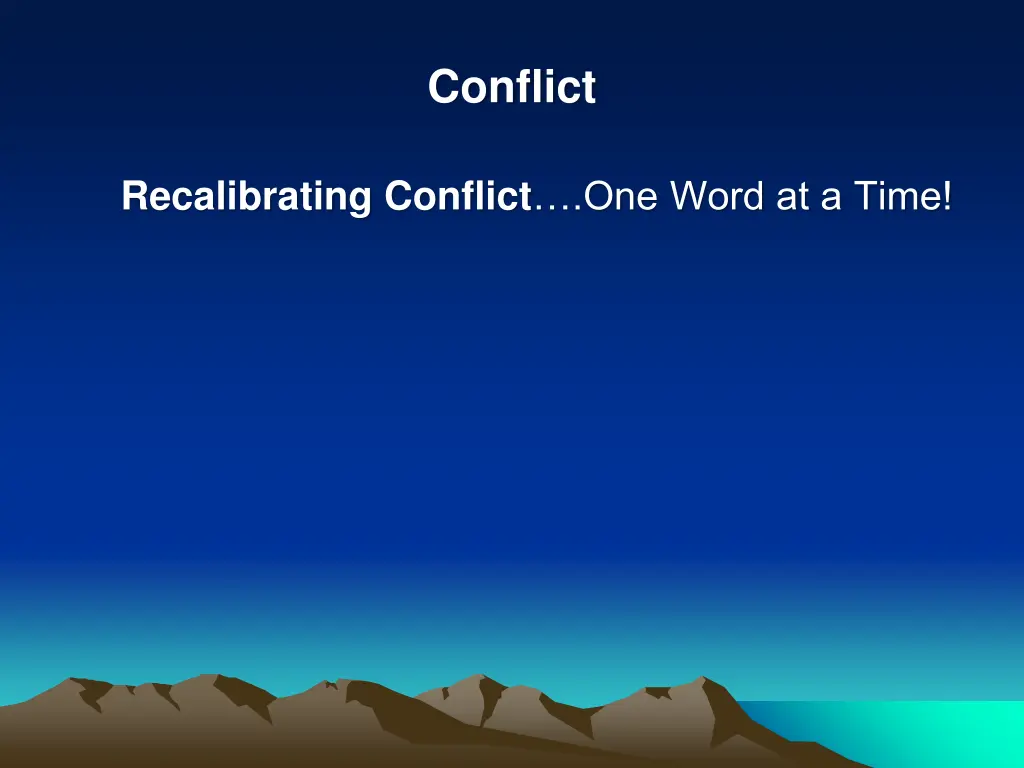 conflict