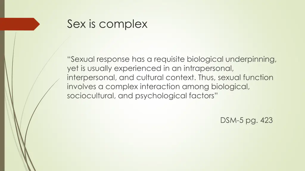 sex is complex