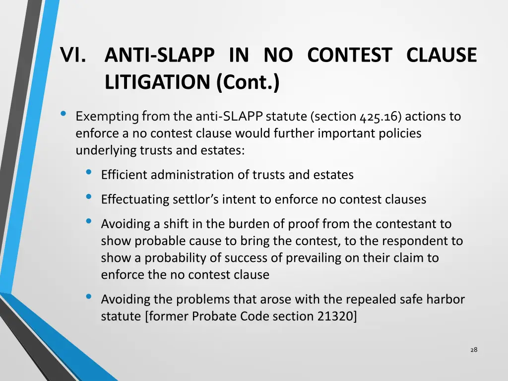 vi anti slapp in no contest clause litigation 2