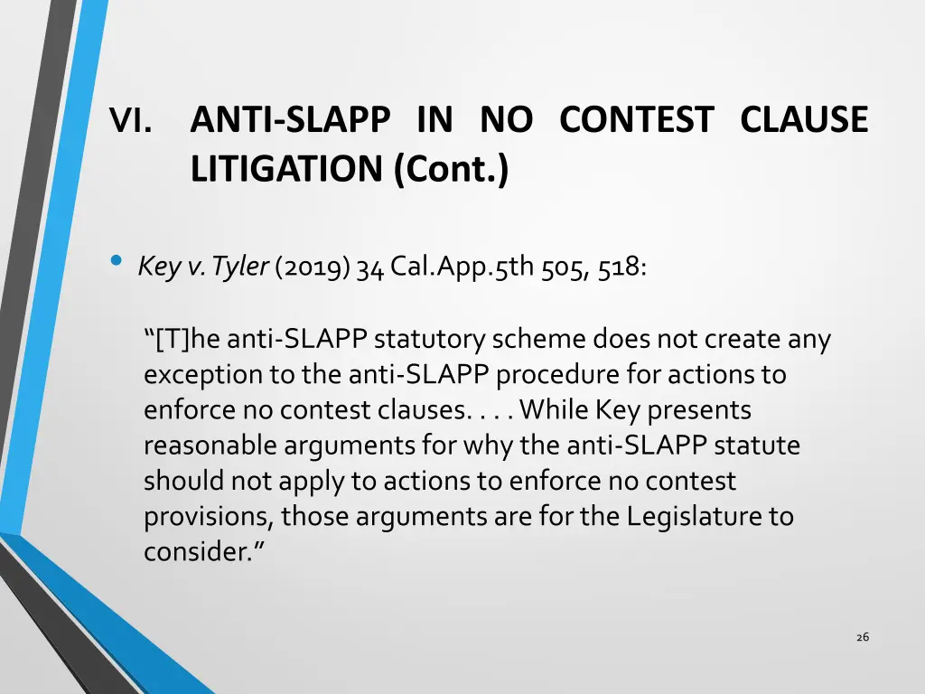 vi anti slapp in no contest clause litigation cont 1