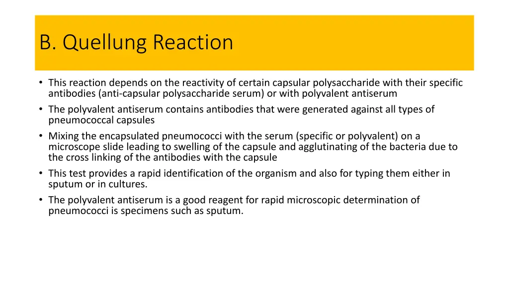 b quellung reaction
