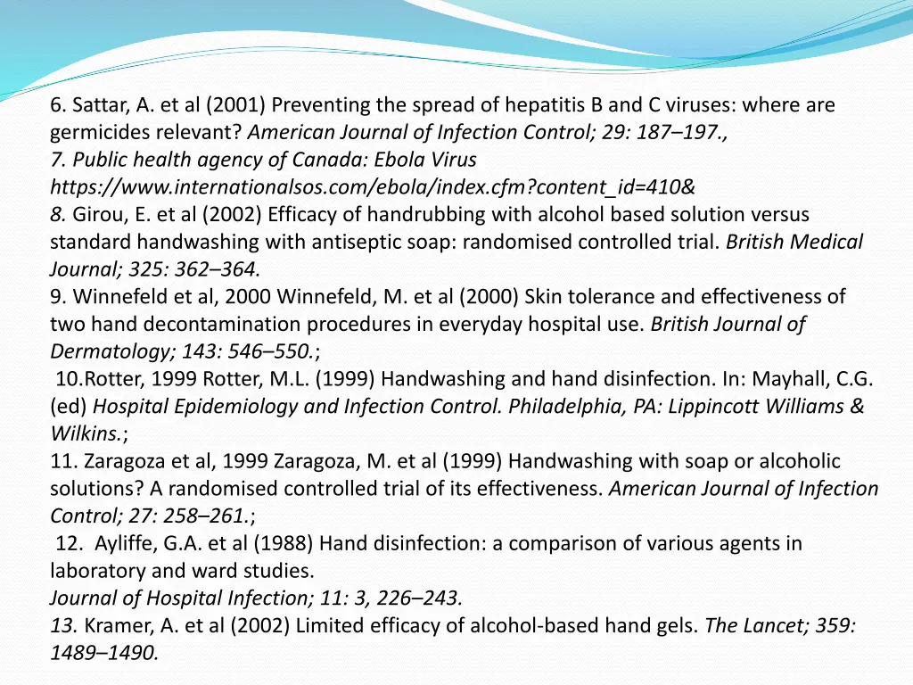 6 sattar a et al 2001 preventing the spread