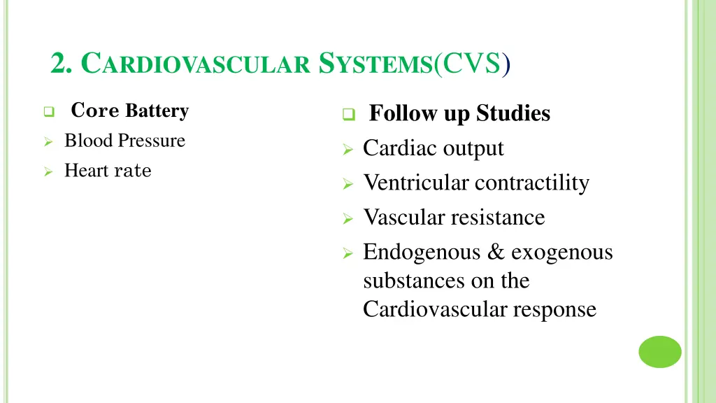 2 c ardiovascular s ystems cvs