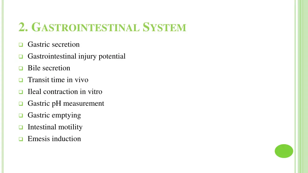 2 g astrointestinal s ystem