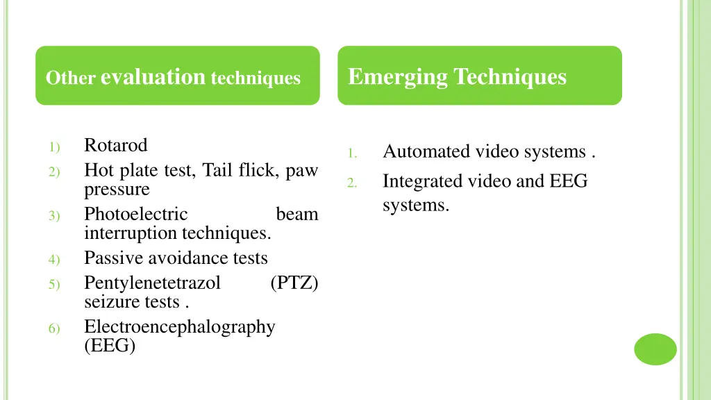 other evaluation techniques
