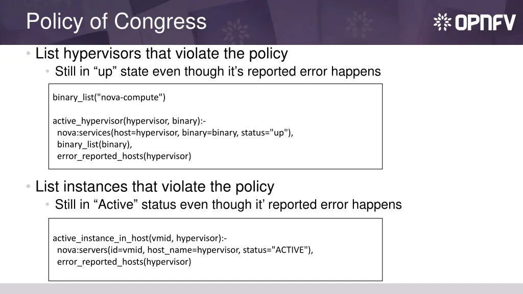 policy of congress
