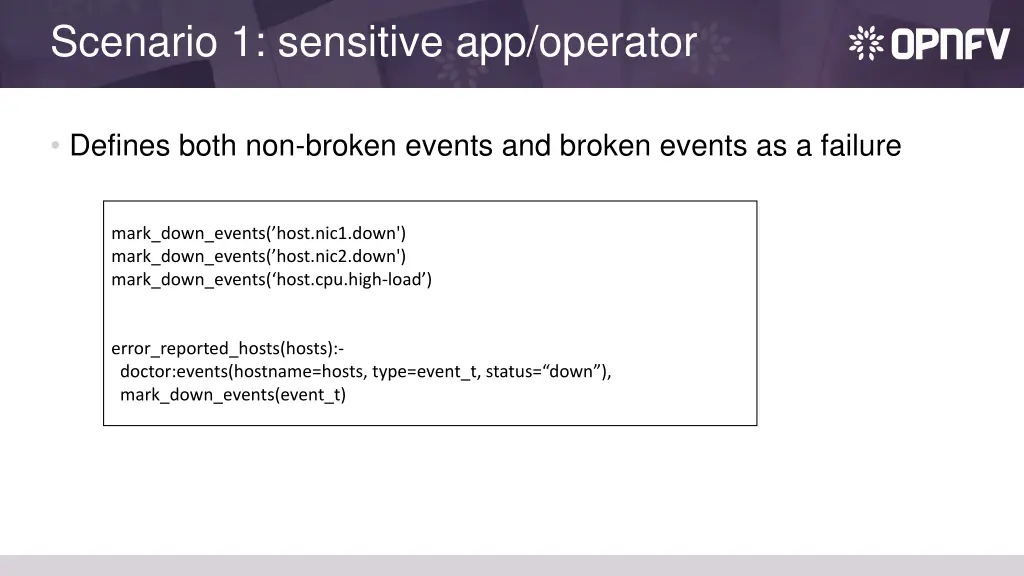 scenario 1 sensitive app operator