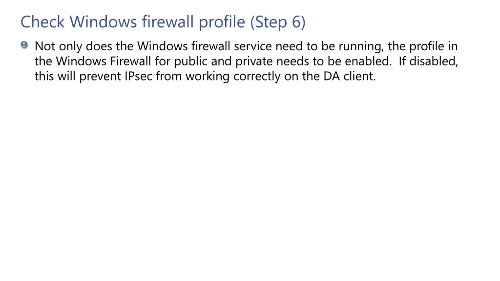 check windows firewall profile step 6 not only