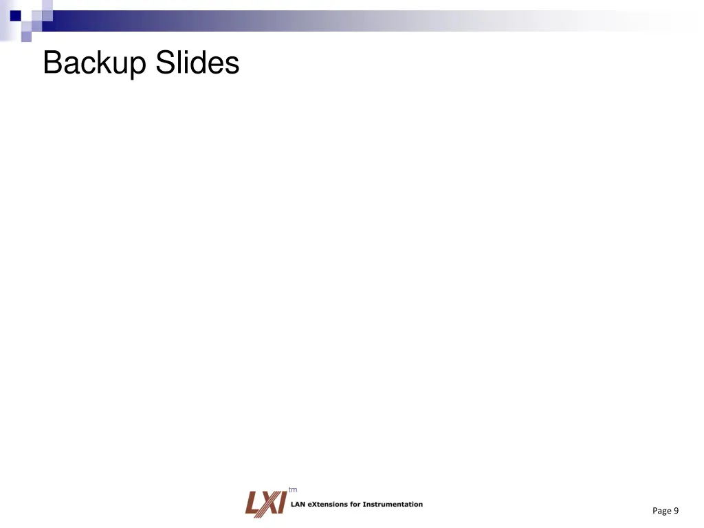 backup slides