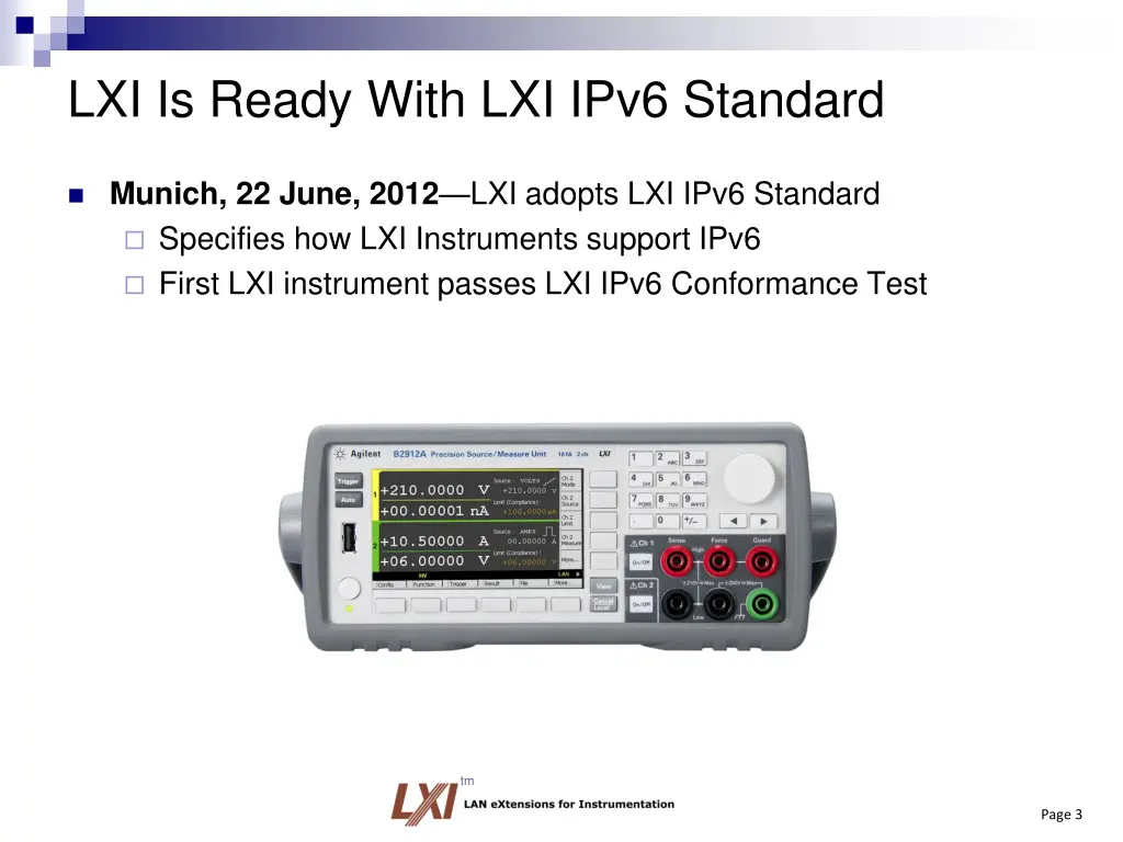 lxi is ready with lxi ipv6 standard