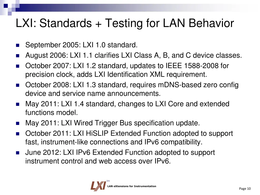 lxi standards testing for lan behavior 1