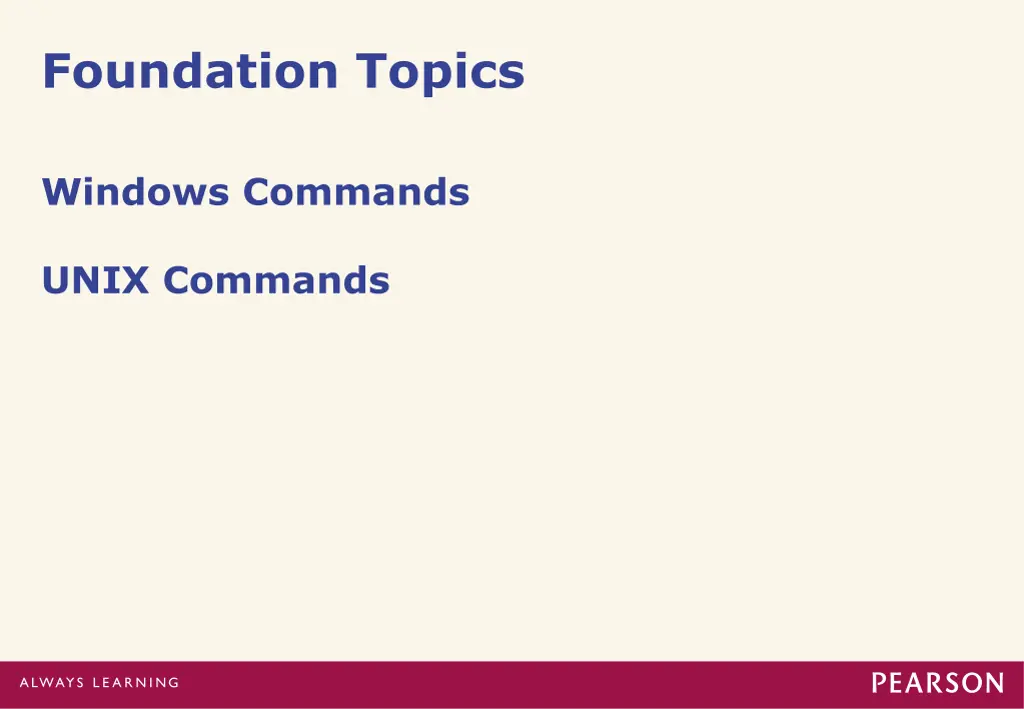 foundation topics