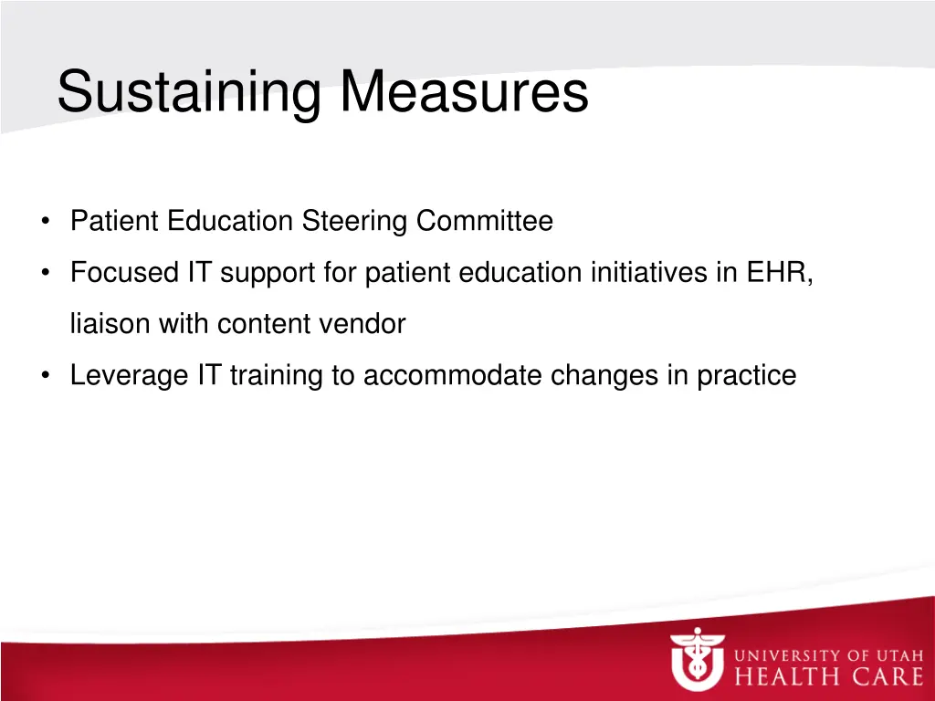 sustaining measures