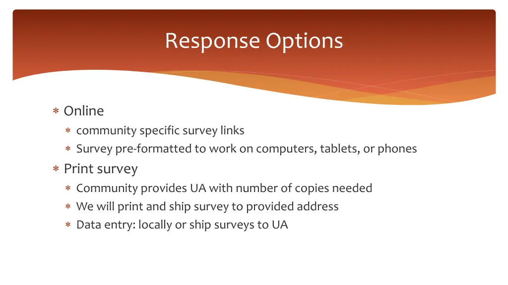 response options