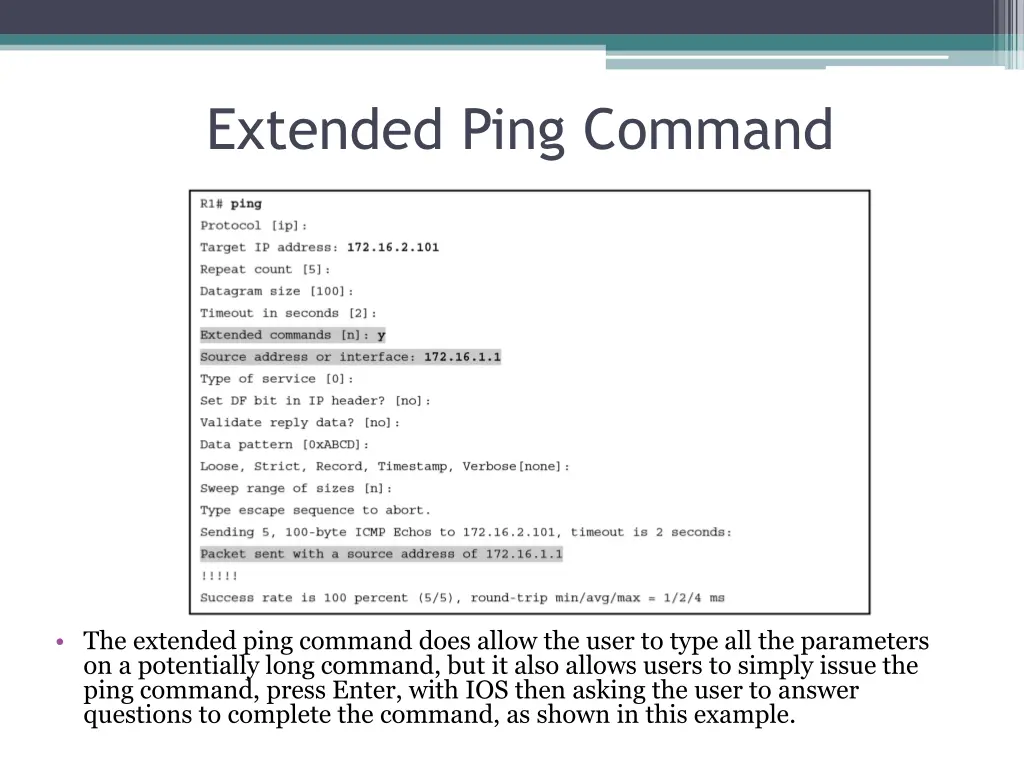 extended ping command 1