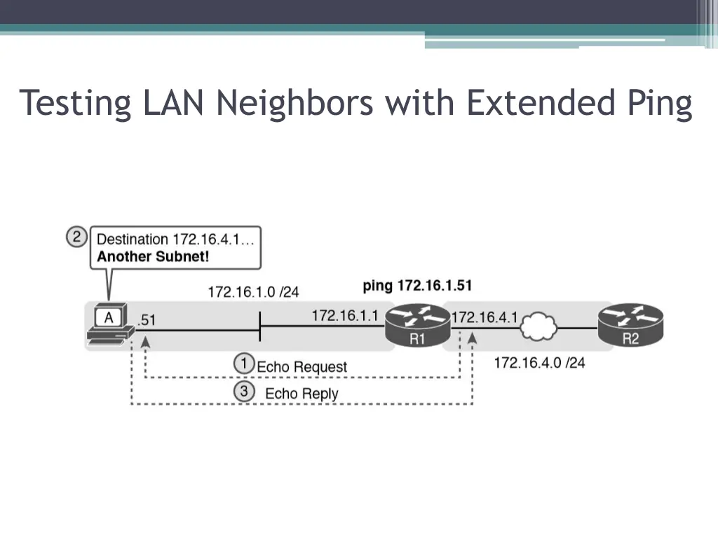 testing lan neighbors with extended ping