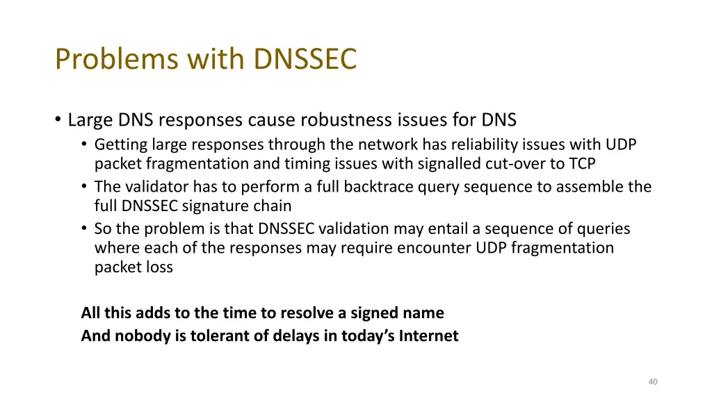 problems with dnssec