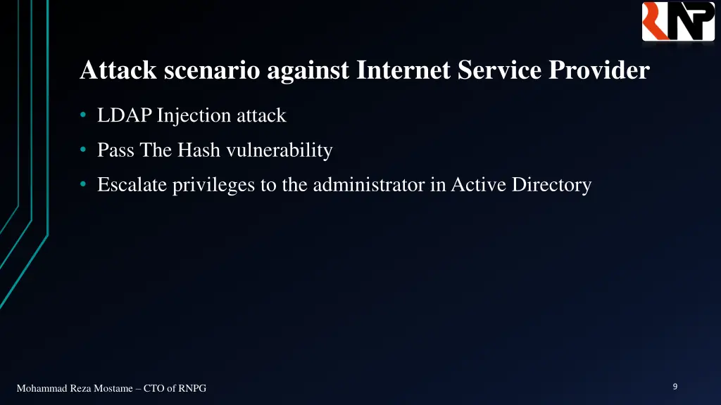 attack scenario against internet service provider 3
