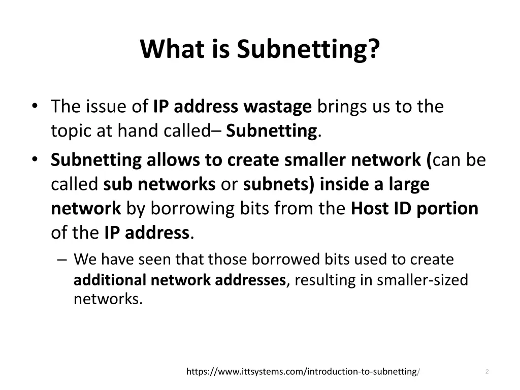 what is subnetting