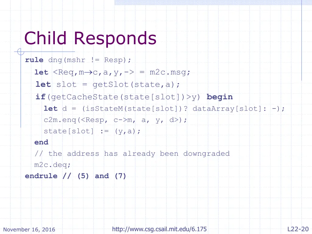 child responds