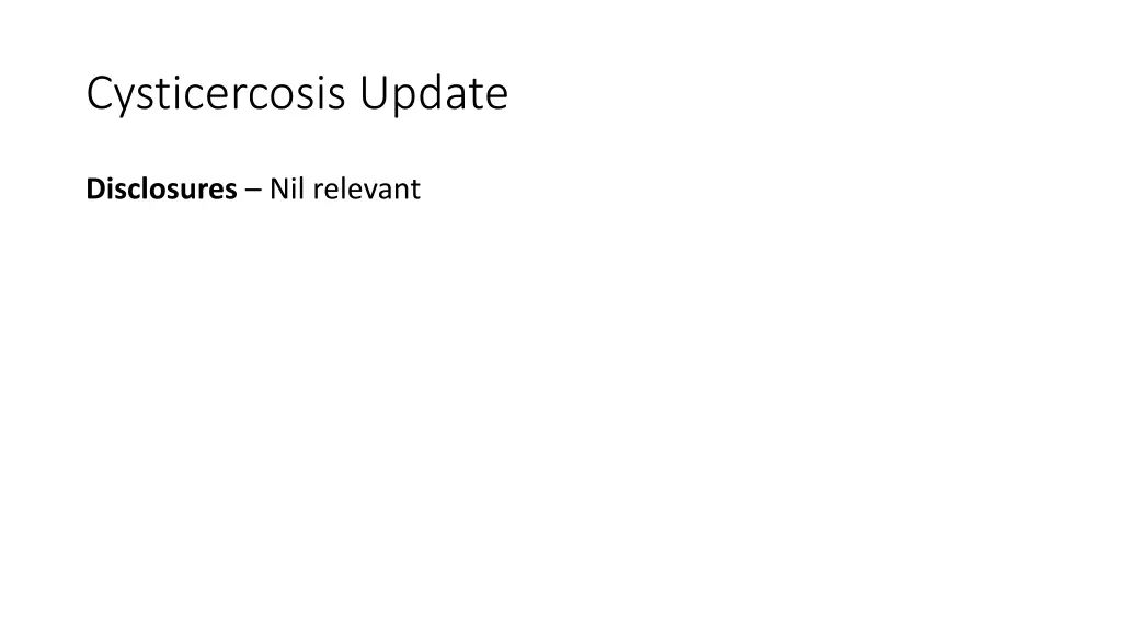 cysticercosis update 1
