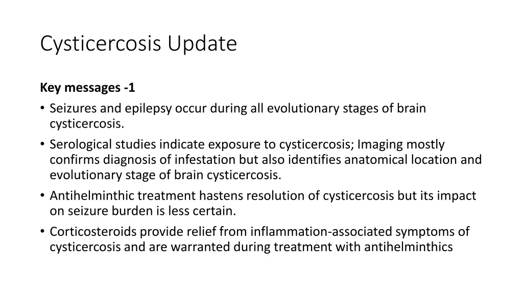 cysticercosis update 3