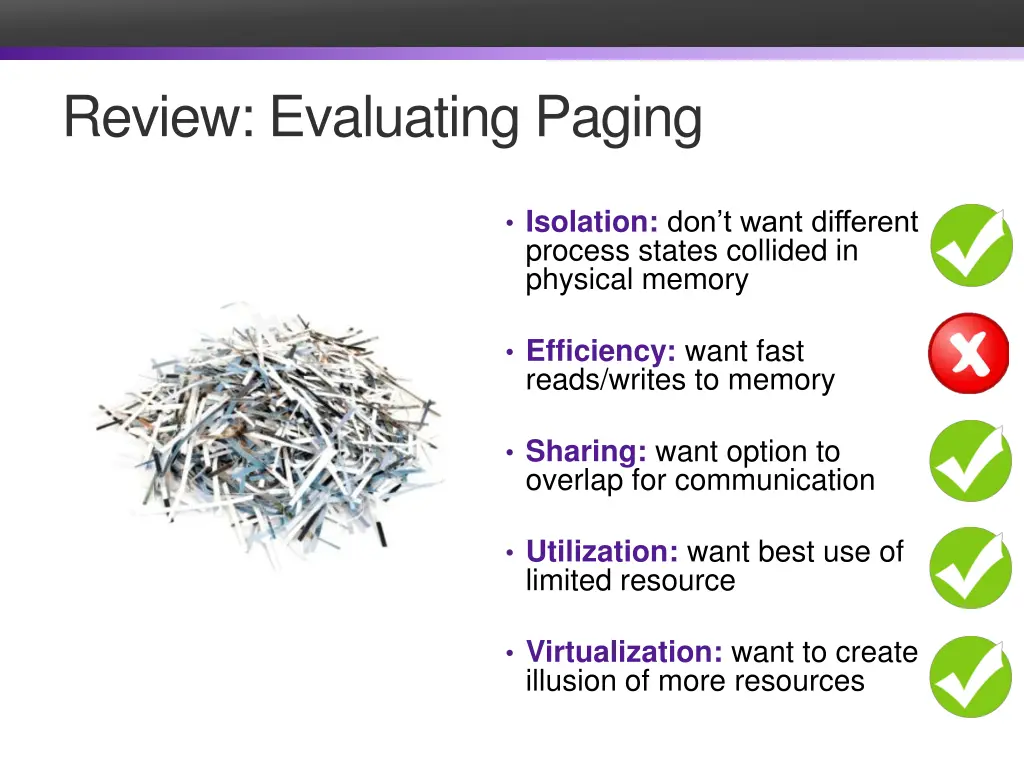 review evaluating paging
