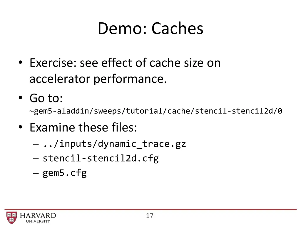 demo caches