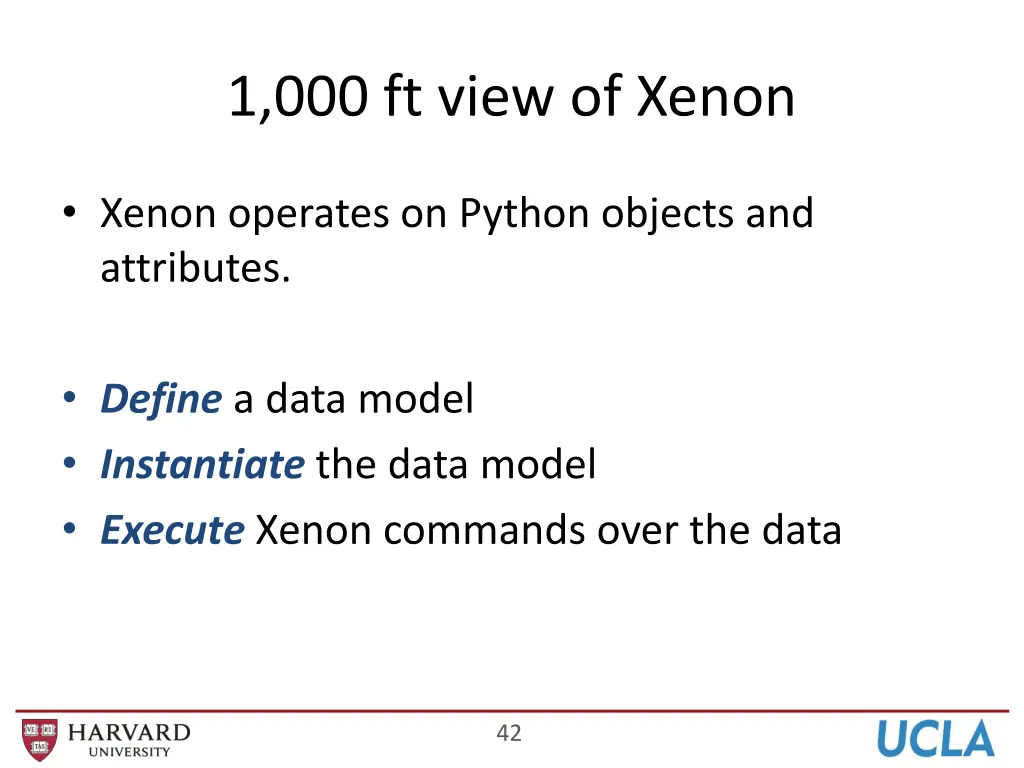 1 000 ft view of xenon