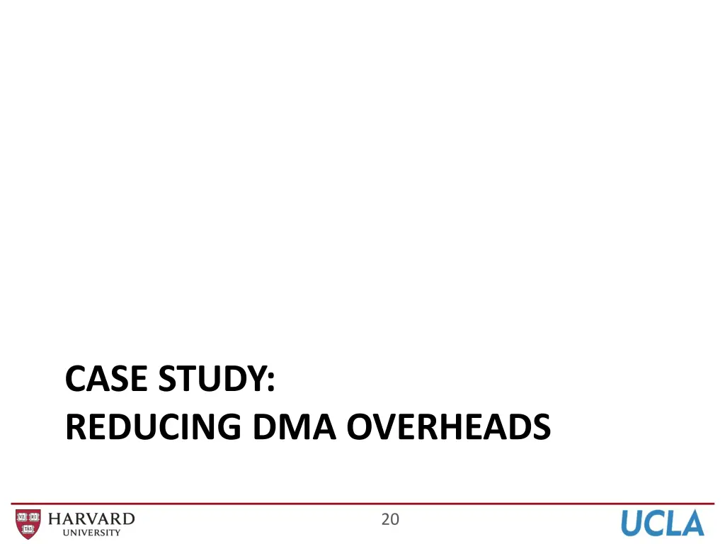case study reducing dma overheads