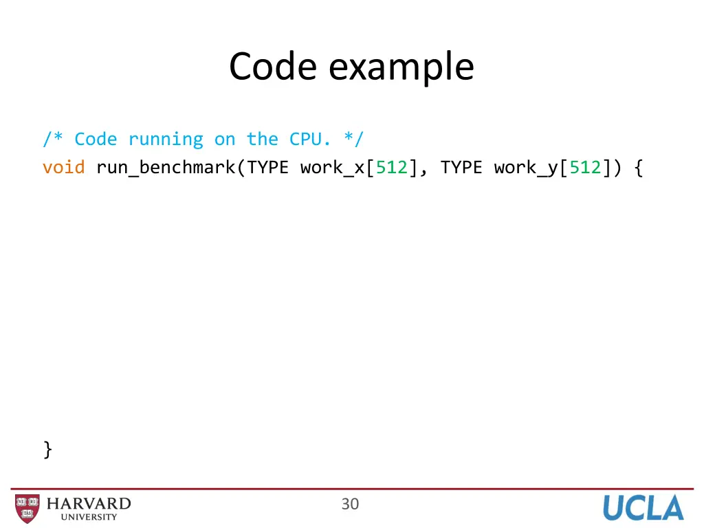code example