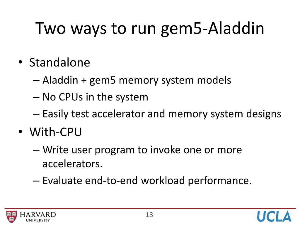 two ways to run gem5 aladdin