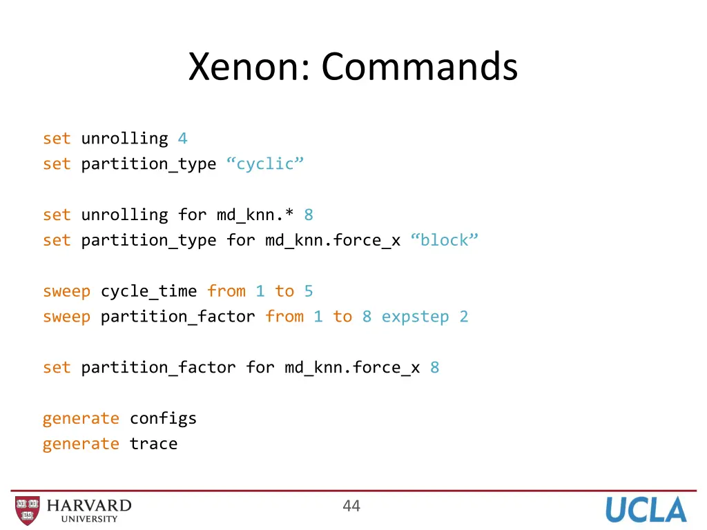 xenon commands