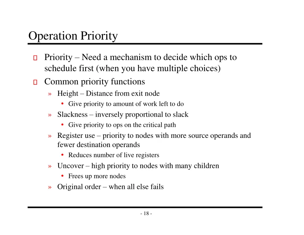 operation priority