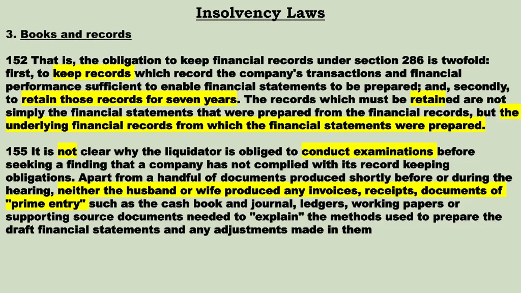 insolvency laws 12