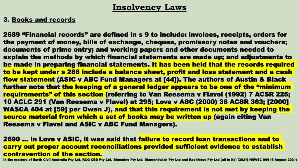 insolvency laws 13