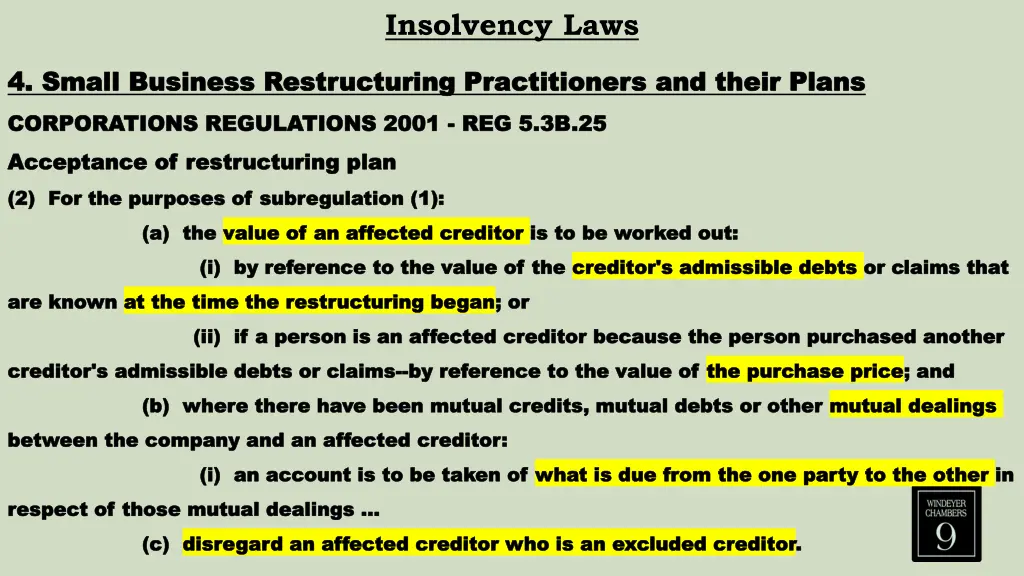 insolvency laws 18