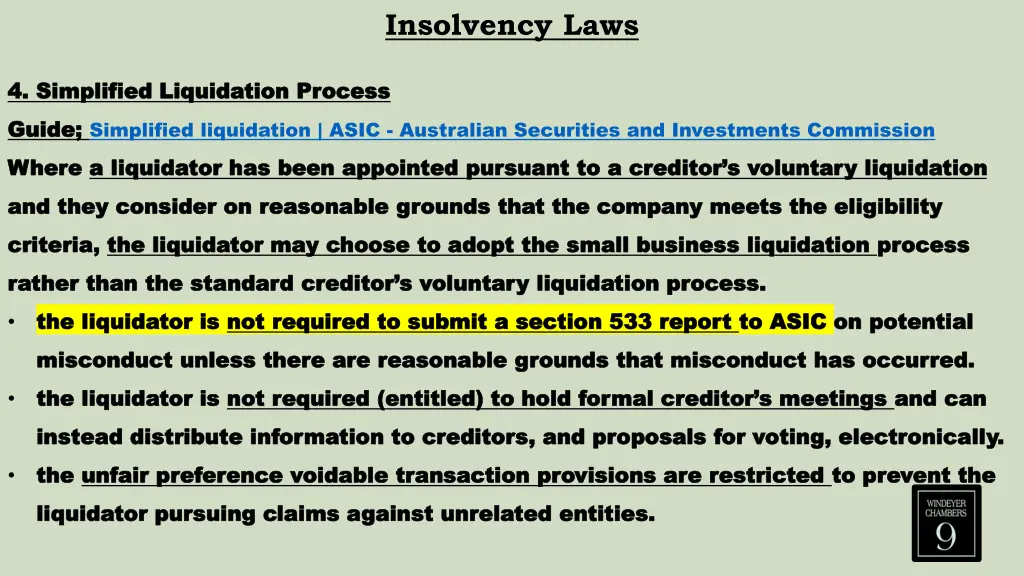 insolvency laws 19