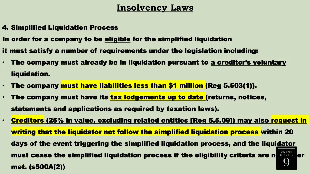 insolvency laws 20