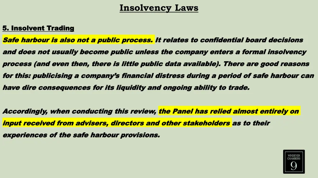 insolvency laws 22