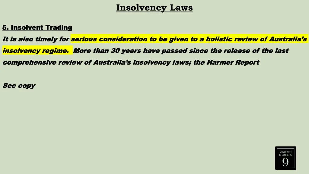 insolvency laws 24