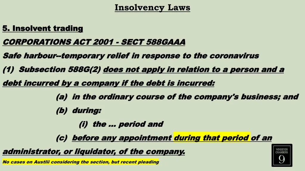 insolvency laws 29