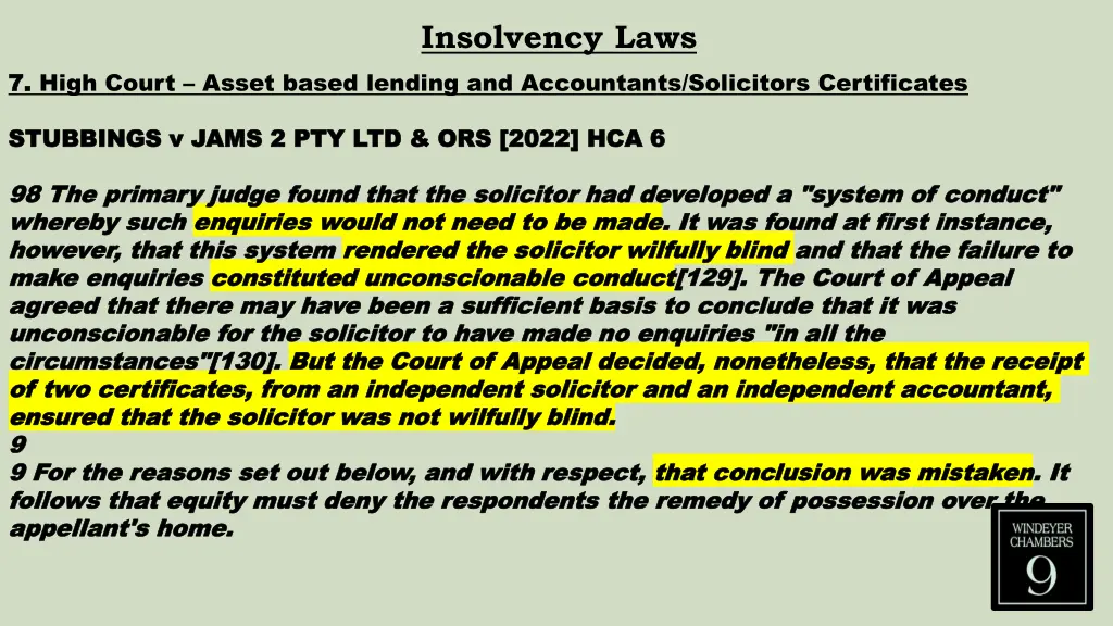 insolvency laws 31