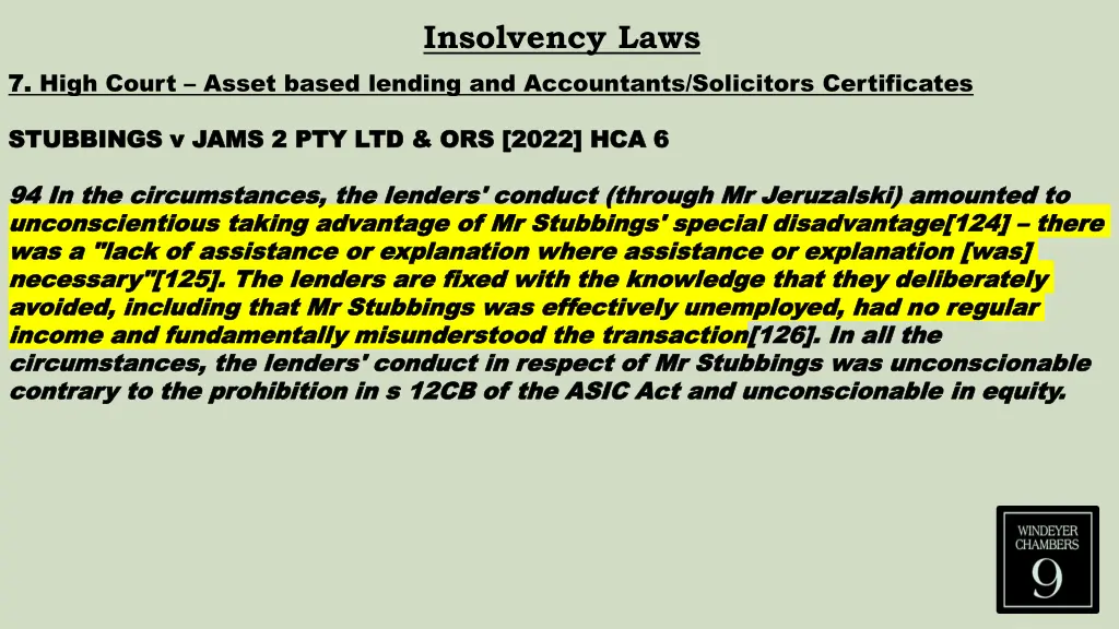 insolvency laws 34