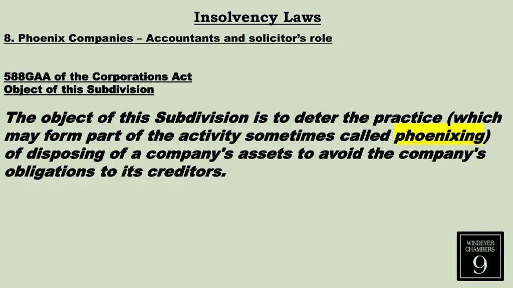 insolvency laws 35