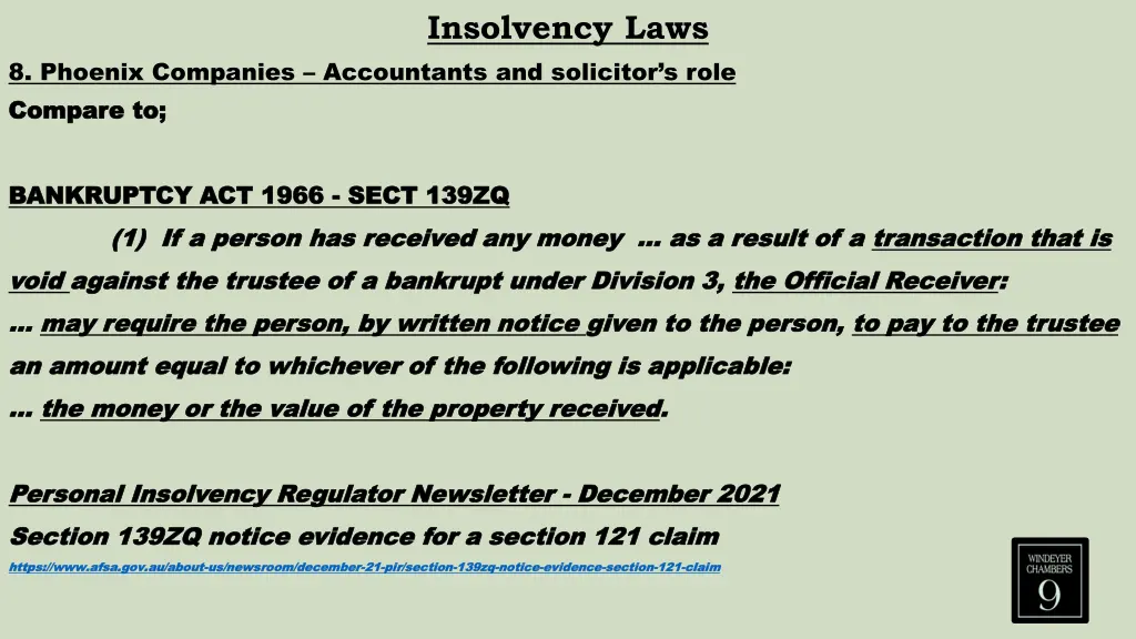insolvency laws 37