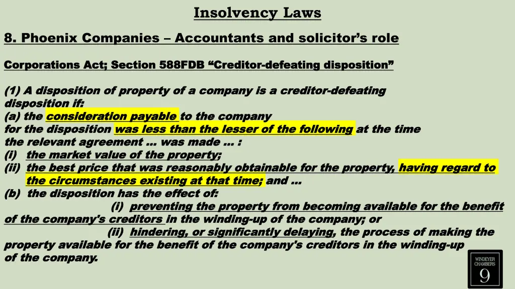 insolvency laws 38